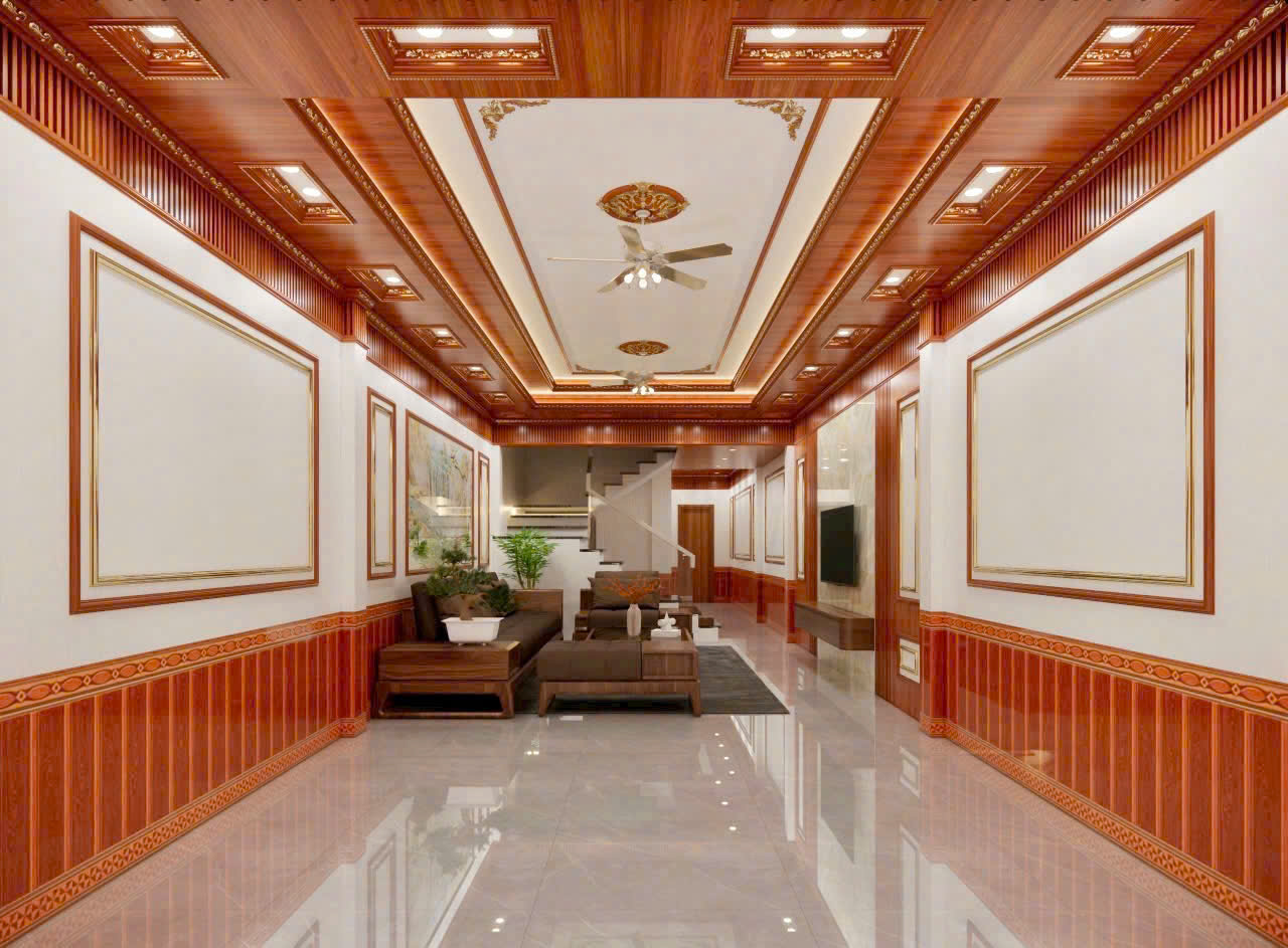 Nhựa ốp tường phòng khách